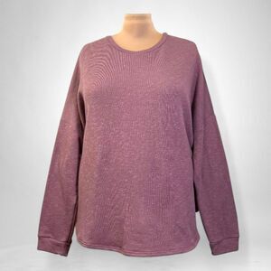 JADE By JANE Oversized HAPPY Smiley Face French Terry Sweatshirt, NWOT, Size 1XL